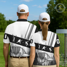 Load image into Gallery viewer, Womens Disc Golf Polo Shirts Black Camo Custom Name Disc Golf Team Shirts, Disc Golf Gifts NBT652