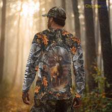 Load image into Gallery viewer, Deer Hunting Camo Hoodie American Flag Long Sleeve 3D Shirt Men Camo Hoodie NBT293