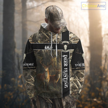 Load image into Gallery viewer, Best Camouflage Deer Hunting Shirt for Hunter, Deer Hunting Crew Shirt, Hunting Gifts NBT53