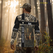 Load image into Gallery viewer, Best Camouflage Deer Hunting Shirt for Hunter, Deer Hunting Crew Shirt, Hunting Gifts NBT53