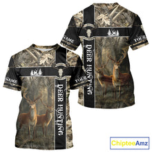 Load image into Gallery viewer, Best Camouflage Deer Hunting Shirt for Hunter, Deer Hunting Crew Shirt, Hunting Gifts NBT53