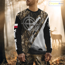 Load image into Gallery viewer, Wild Boar Hunting with Texas Flag and Scope 3D Custom Name Shirts, Boar Gifts for Hunters NBT173