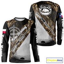 Load image into Gallery viewer, Wild Boar Hunting with Texas Flag and Scope 3D Custom Name Shirts, Boar Gifts for Hunters NBT173