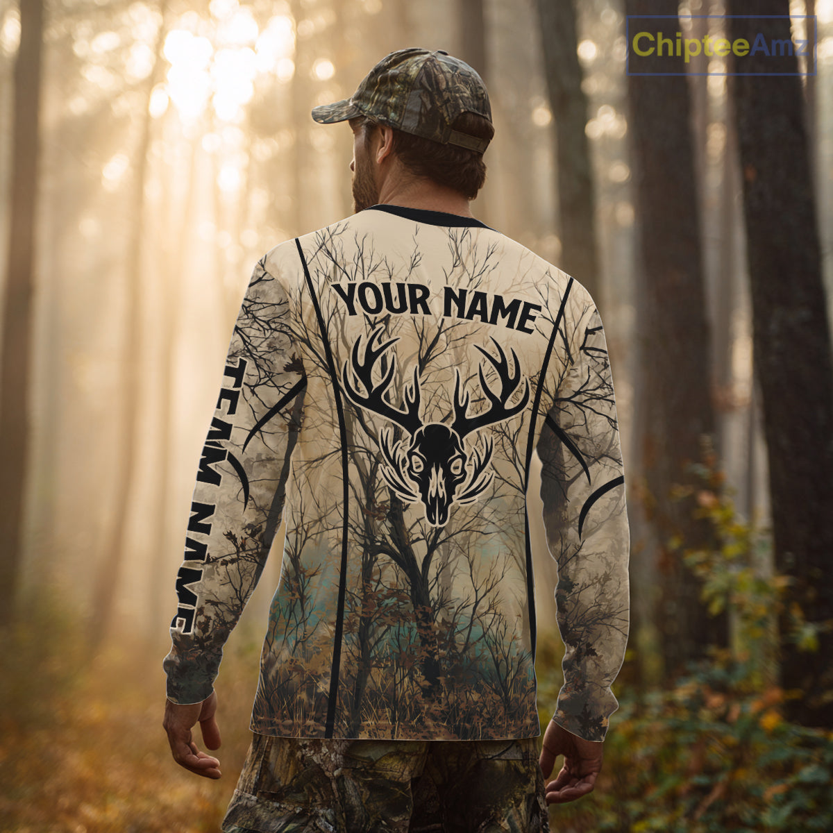 Deadwood Hunter Custom Name Long Sleeve, Hoodie Shirt For Deer hunters NBT02