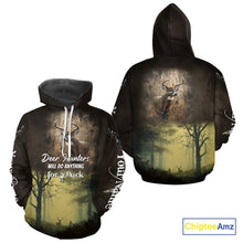 Load image into Gallery viewer, Best Brown Camo Deer Hunting Clothes Custom Name Whitetail Deer Design Hunting Gifts NBT78