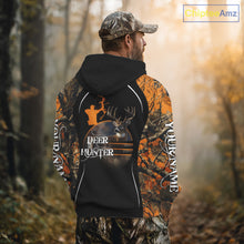 Load image into Gallery viewer, Deer Bow Hunting Orange Camo Custom Name Shirts, Personalized Deer Hunting Clothes, Hunting Gifts NBT102