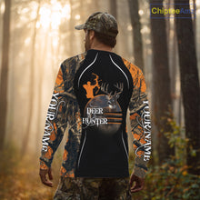 Load image into Gallery viewer, Deer Bow Hunting Orange Camo Custom Name Shirts, Personalized Deer Hunting Clothes, Hunting Gifts NBT102