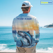 Load image into Gallery viewer, King Mackerel Fishing Sunset Custom Fishing Long Sleeve Shirt, Compass Offshore Fishing Apparel NBT586