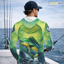 Load image into Gallery viewer, Custom Mahi Mahi Fishing Shirts For Team, Custom Saltwater Fishing Shirts|Green NBT468