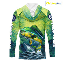 Load image into Gallery viewer, Custom Mahi Mahi Fishing Shirts For Team, Custom Saltwater Fishing Shirts|Green NBT468