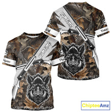 Load image into Gallery viewer, Wild Boar Hunting Rifle Vector 3D Printed Custom Name Shirts, Boar Hunting Clothing, Hunting Gifts NBT219