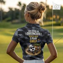 Load image into Gallery viewer, Funny Womens Golf Polo Shirts Custom Golf Ball Camo Pattern Golf Outfits, Best Golf Gifts NBT836
