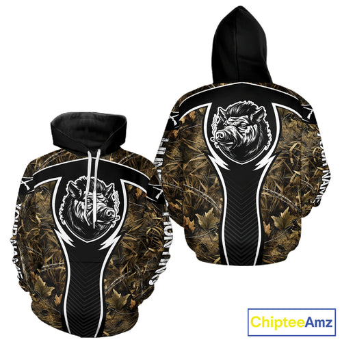 Wild Boar Hunting Full Camouflage 3D Custom Name, Hunting Clothes for Men, Hunting Gifts NBT228