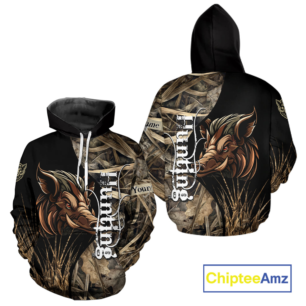 Beautiful Wild Boar Hunting Grass Camo Shirts for Hunters, Boar Hunting Clothing, Hunting Gifts NBT209