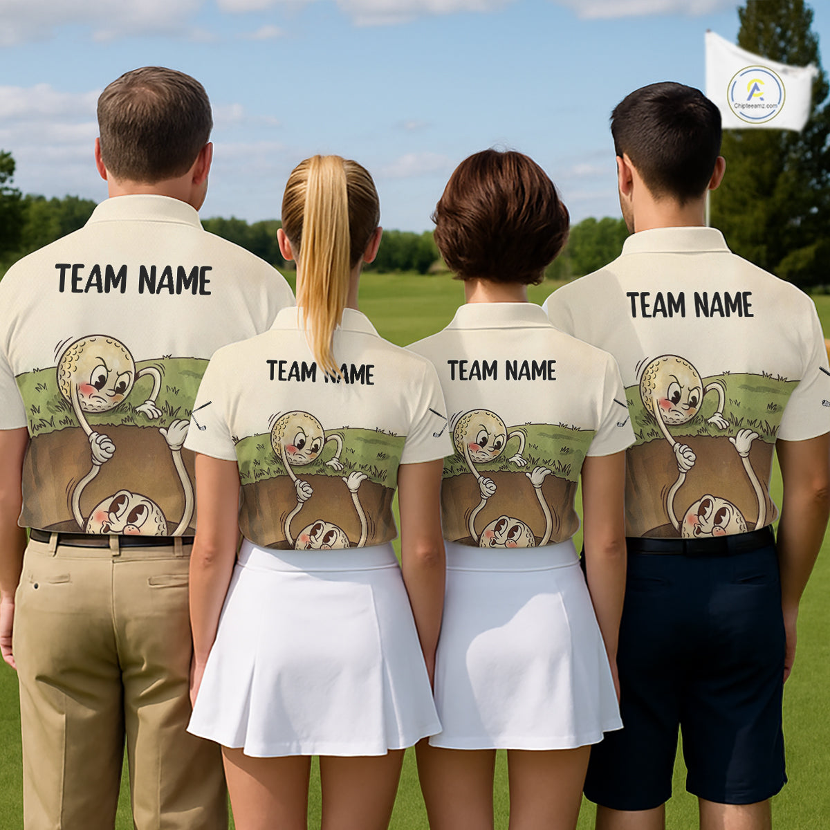 Vintage Funny Golf Ball Custom Team Polo Shirt, Personalized Mens Golf Polo Shirt, Golf Lovers Gift NBT608