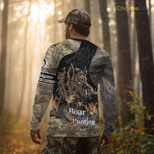 Load image into Gallery viewer, Wild Boar Hunting Camouflage Personalized Shirts for Boar Hunter, Hunting Gifts NBT127