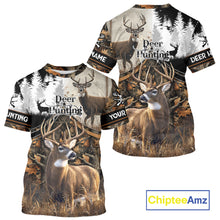 Load image into Gallery viewer, Custom Whitetail Deer Hunting Camouflage Deer Hunter Custom Name Shirt, Hunting Gift NBT291