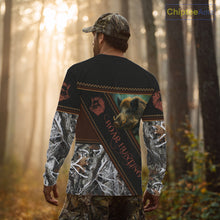 Load image into Gallery viewer, Wild Boar Hunting Black Camo Snow Winter 3D All Over Printed Shirts Custom Name Hunting Gift NHT103