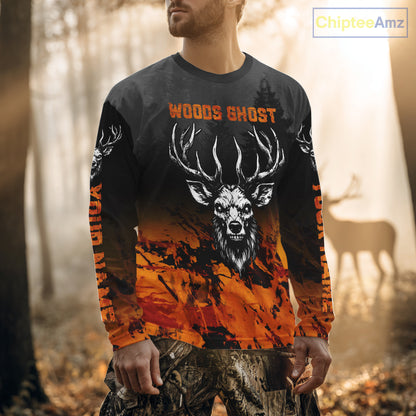 Deer Hunting Shirt Wood Ghost Orange Camo 3D All Over Print  NBT21