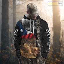 Load image into Gallery viewer, Black Deer Hunting Shirt with Texas Flag for Men - Personalized Hunting Gifts NBT48