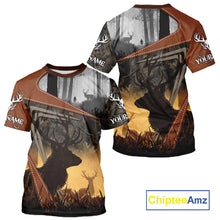 Load image into Gallery viewer, Custom Deer Hunting 3D Printing Brown Camo Shirts for Men, Deer Camp Clothes, Hunting Gifts NBT67