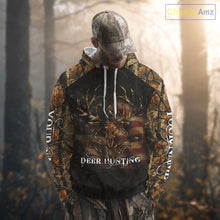 Load image into Gallery viewer, Best Deer Hunting Orange Camo with US Flag and Grim Reaper Deer Buck Shirts Hunting Gifts NBT70