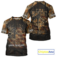 Load image into Gallery viewer, Best Deer Hunting Orange Camo with US Flag and Grim Reaper Deer Buck Shirts Hunting Gifts NBT70
