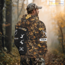 Load image into Gallery viewer, Custom Deer Hunting Brown Camo Shirts for Men, Camouflage Deer Hunting Shirts NBT83