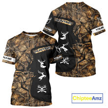Load image into Gallery viewer, Custom Deer Hunting Brown Camo Shirts for Men, Camouflage Deer Hunting Shirts NBT83