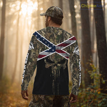 Load image into Gallery viewer, Camo Deer Hunting Shirts with US Flag, Personalized Deer Hunting Shirt, Hunting Gifts for Men NBT95