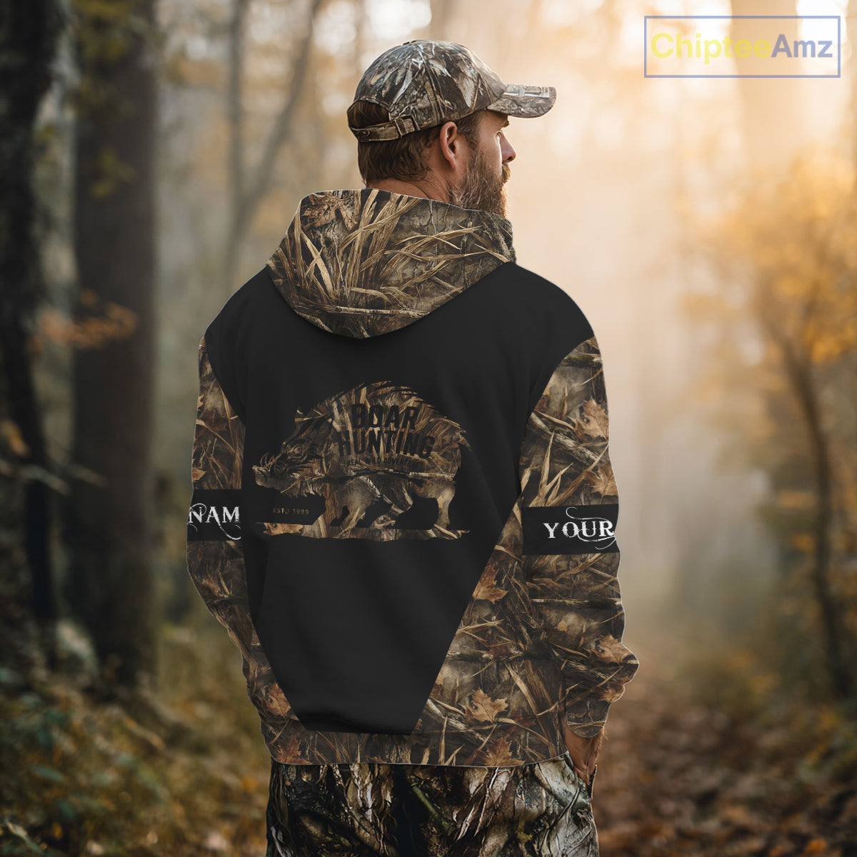 Wild Boar Hunting Camouflage Custom Name 3D All Over Print Shirts, Personalized Hunting Gifts NBT103