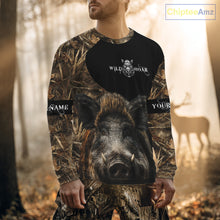 Load image into Gallery viewer, Wild Boar Hunting Camouflage Custom Name 3D All Over Print Shirts, Personalized Hunting Gifts NBT103