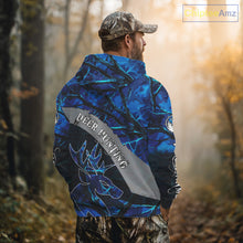 Load image into Gallery viewer, Best Deer Hunting Blue Camo Custom Name 3D Printing Shirts, Hunting Gifts for Men NBT62