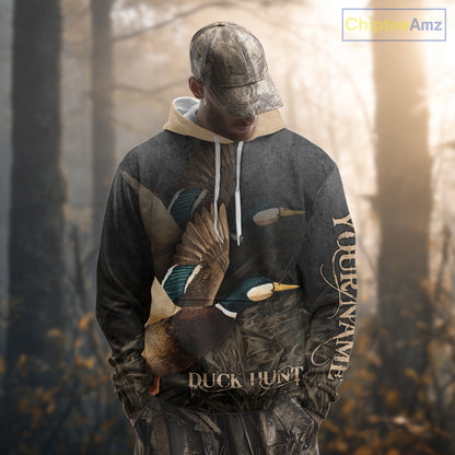 Beautiful Mallard Duck Hunting 3D Print Camouflage Shirts, Duck Hunting Clothes NBT208