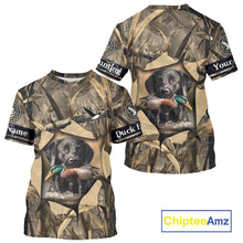 Load image into Gallery viewer, Mallard Duck Hunting Black Lab Camo 3D All Over Printed Shirt, Hunting Hoodie for Men NBT193