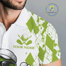 Load image into Gallery viewer, Funny Pickles Mens Golf Polo Shirt, Matching Golf Polo, Argyle Pattern Golf Shirts For Mens NBT611