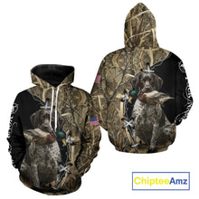 Load image into Gallery viewer, Duck Hunting with German Wirehaired Pointer Customize Name 3D All Over Printed Shirts Personalized Gift NBT151
