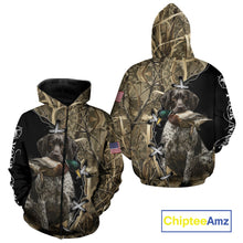 Load image into Gallery viewer, Duck Hunting with German Wirehaired Pointer Customize Name 3D All Over Printed Shirts Personalized Gift NBT151
