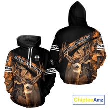 Load image into Gallery viewer, Deer Hunting Orange Camouflage Custom Name Shirts, Personalized Deer Hunting Clothes, Hunting Gifts NBT167