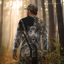 Load image into Gallery viewer, Custom Hog Hunting Camo 3D Printed Shirts, Boar Hunting Shirt for Hunter, Hunting Gifts NBT176