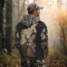 Load image into Gallery viewer, Personalized Deer Hunting 3D All Over Printed Hoodie Brown Camo, Hunting Gift NBT306