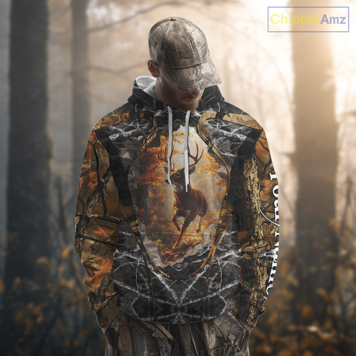 Personalized Deer Hunting 3D All Over Printed Camo Custom Name Shirt, Hunting Gift NBT311