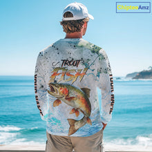 Load image into Gallery viewer, Rainbow Trout Custom UPF Fishing Shirt Long Sleeve Hooded, Trout Fishing Jerseys NBT417