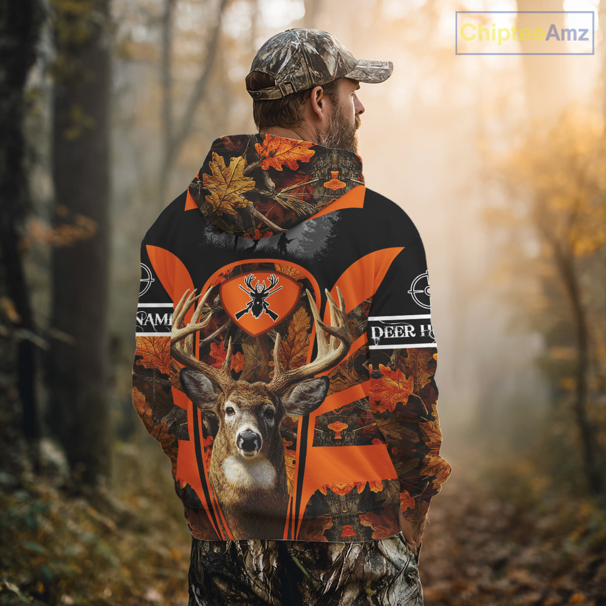Personalized Deer Hunting 3D All Over Printed Shirts Custom Deer Camo Shirt Hunting Gifts NBT292