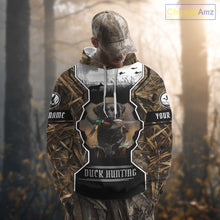 Load image into Gallery viewer, Custom Mallard Duck Black Lab Retriever Hunting Camo 3D Printed Custom Name Shirts NBT189