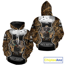 Load image into Gallery viewer, Custom Mallard Duck Black Lab Retriever Hunting Camo 3D Printed Custom Name Shirts NBT189