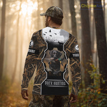 Load image into Gallery viewer, Custom Mallard Duck Black Lab Retriever Hunting Camo 3D Printed Custom Name Shirts NBT189