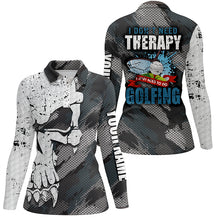 Load image into Gallery viewer, I Don't Need Therapy Abstract Skull Grunge Golf Polo Shirts Scary Golf Shirts For Women LDT0411