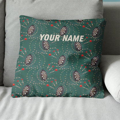 Green Personalized Darts Pillow Custom Darts Gift For Darts Player LDT1081