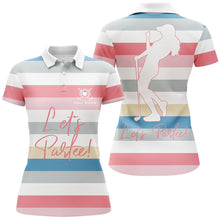 Load image into Gallery viewer, Let's Partee Pastel Multicolor Womens Golf Tops Personalized Rainbow Golf Shirts For Women LDT0257